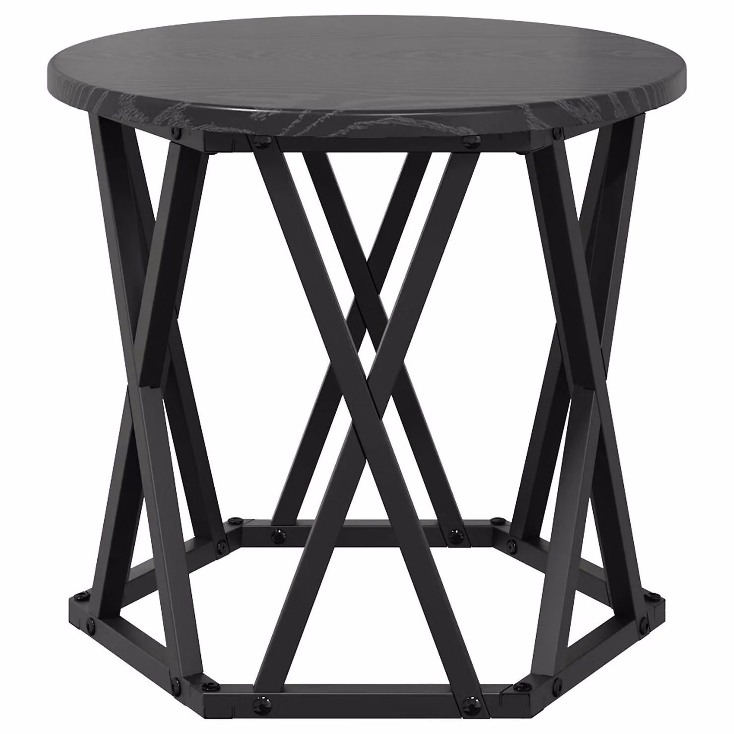 Berkfield Home Nesting Side Tables, Set of 3, Black Oak, Round MDF Laminate – 5