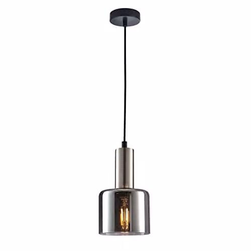 Netlighting Santia Modern Dome Pendant Ceiling Light, E27, Silver or White – 1