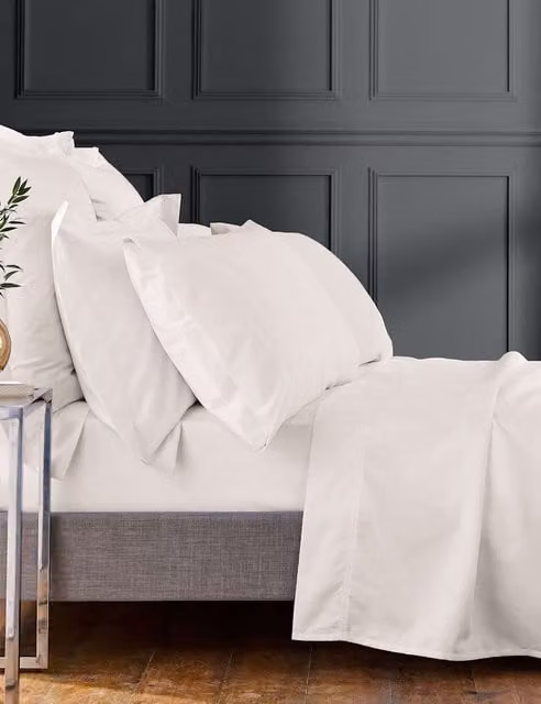 Bedeck of Belfast Egyptian Cotton 1000 Thread Count Flat Sheet, Beige, W: 140 cm, L: 200 cm