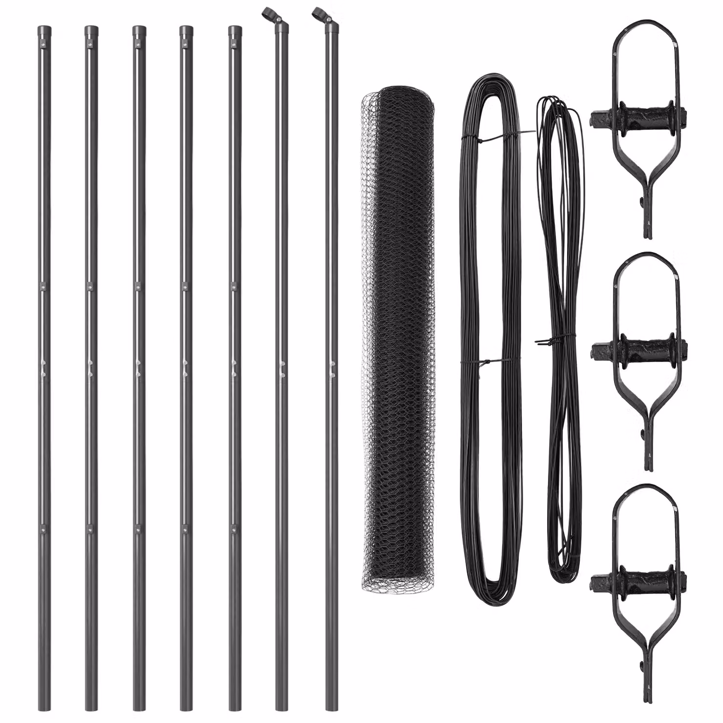 Berkfield Home Grey Steel Hexagon Fence, W/H: 2 x 1.2 m – 2