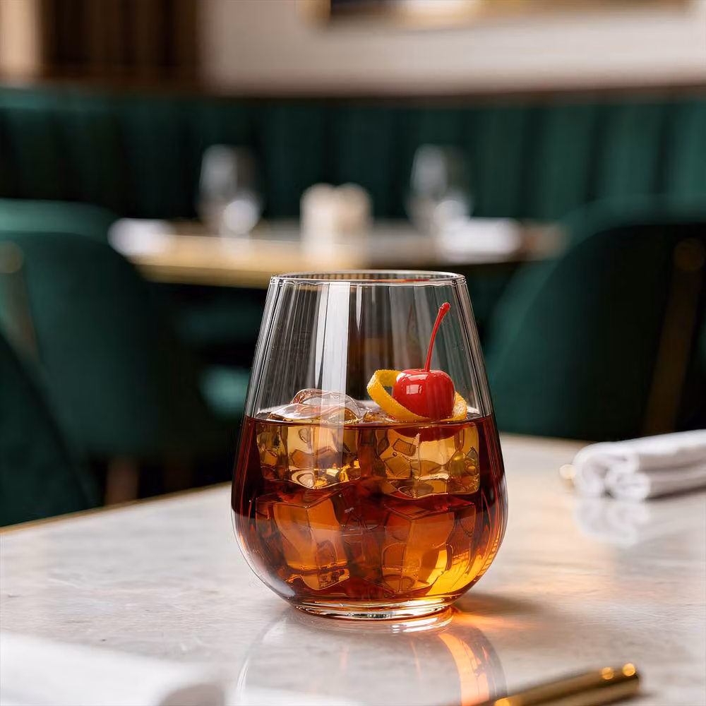 Argon Tableware Kensington Optic Lead-Free Crystal Tumbler Glasses, 460ml, Pack of 48, Transparent – 3