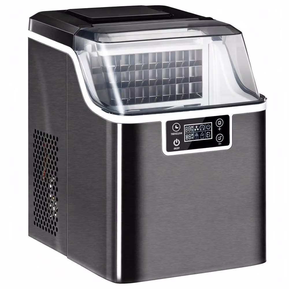 STILVORA Ice Maker with Digital LCD Display and Timer in Black – 5