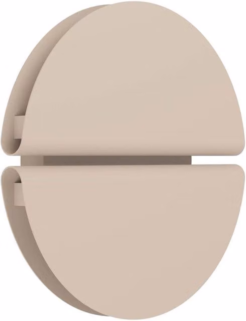 Loops Modern LED Up and Down Round Wall Light in Beige – 1