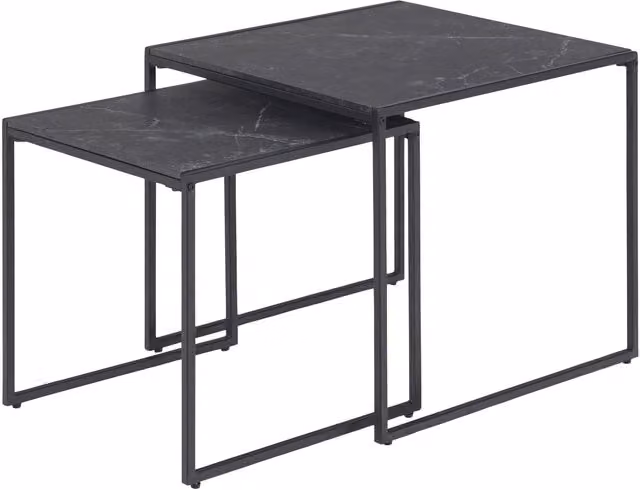 Furniture To Go Infinity Nest of Tables Set of 2 in Black Matt