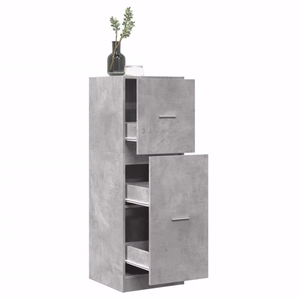 Berkfield Home Elegant Apothecary Cabinet in Concrete Grey, W/D/H: 40 x 41 x 118 cm – 2