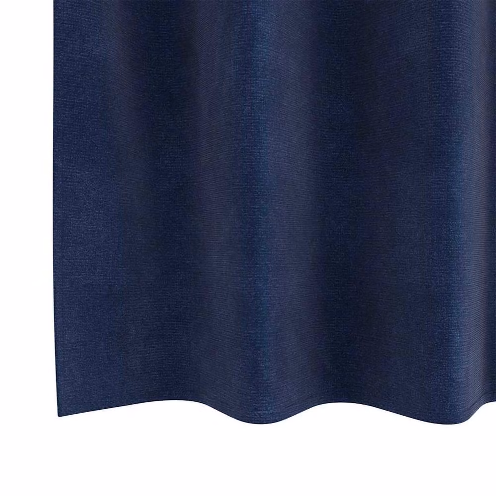 Berkfield Home Modern Navy Blue Velvet Blackout Curtains with Eyelets, 2 Pack – 6
