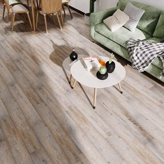Livingandhome 36-Piece Self-Adhesive PVC Wood-Look Flooring Planks in Antique Brown