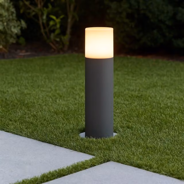 CGC Cortez Medium Modern Outdoor Post Light in Dark Grey
