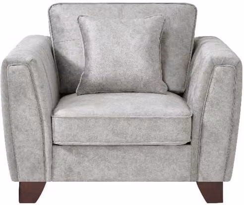 Comfy Living Ltd Modern Grey Microfibre Faux Suede Armchair
