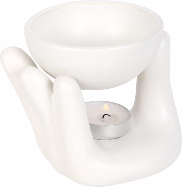 Something Different White Ceramic Tabletop Tealight Oil Burner