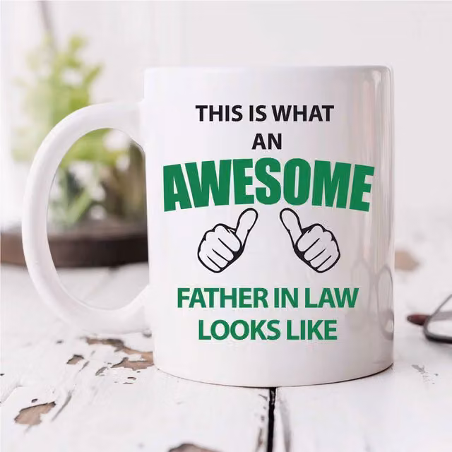 60 Second Makeover Limited This Is What An Awesome Father In Law Looks Like Ceramic Mug, White, 11oz