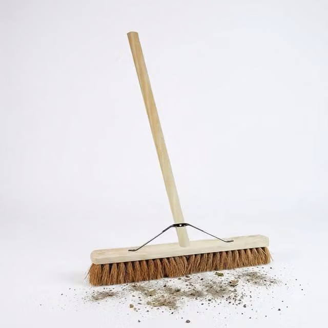 Storm Trading Group 2 Pack XL Coco Soft Bristle Indoor Long Handled Wooden Sweeping Broom, Brown, Height: 91.44 cm