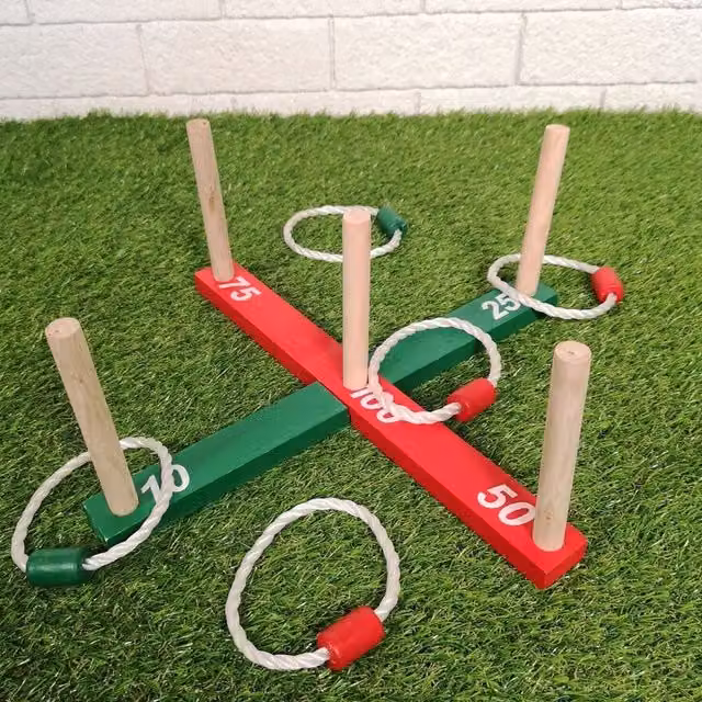 Garden Mile Kids Quoits Throwing Game in Red and Green