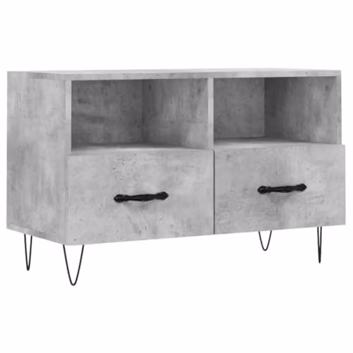 vidaXL Modern TV Cabinet in Concrete Grey, W/D/H: 80 x 36 x 50 cm – 1