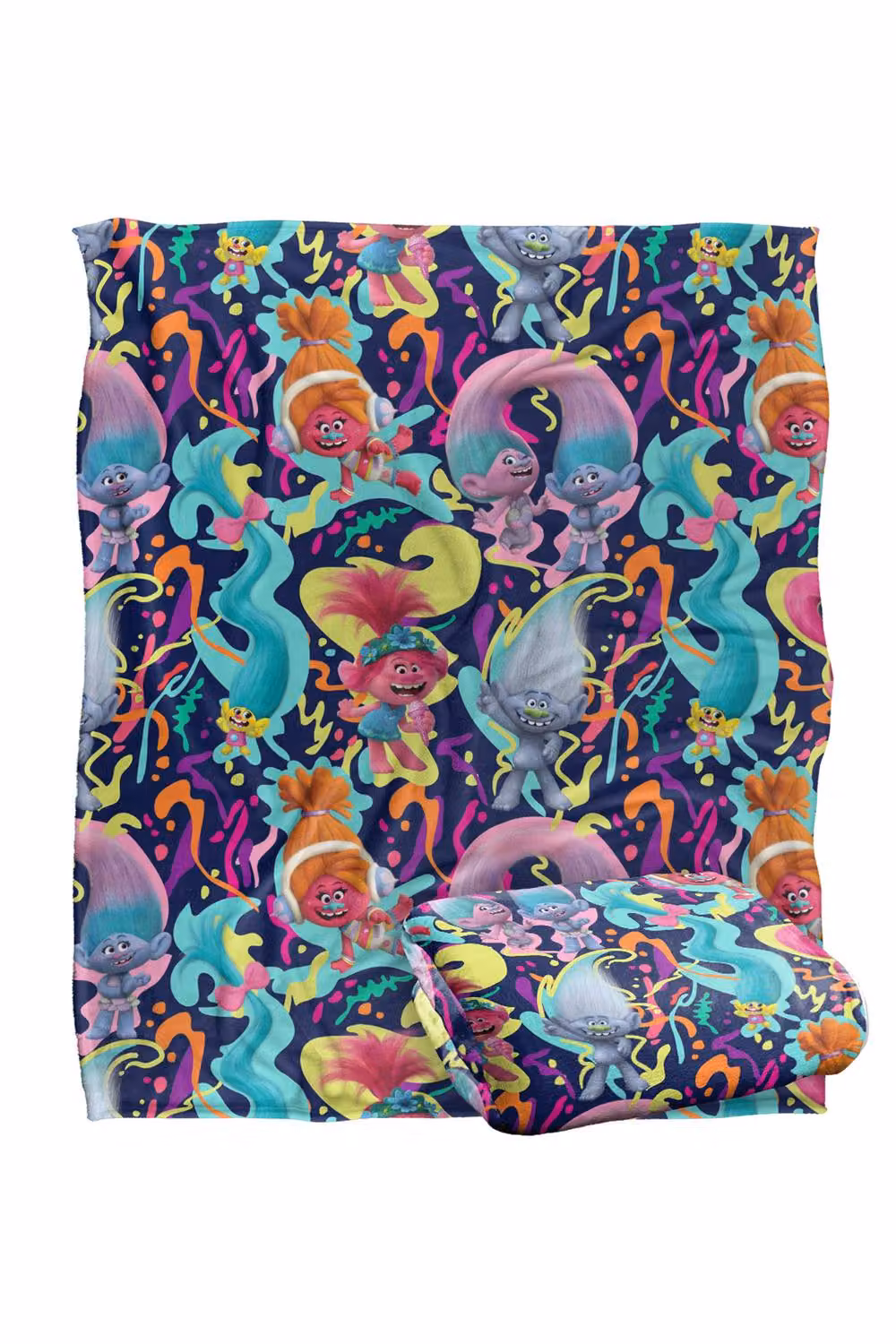DreamWorks Trolls Super Soft Multicolour Throw Blanket, W: 152 cm, D: 127 cm – 2
