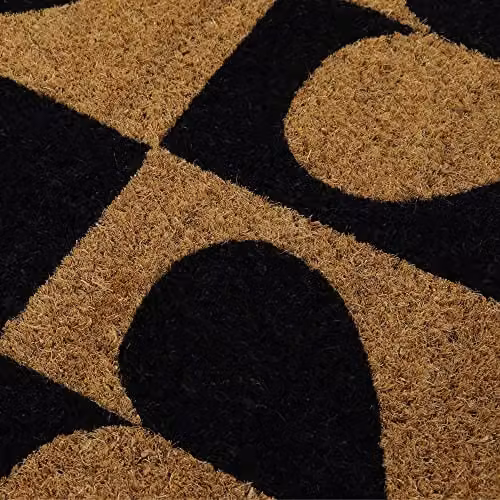 JVL Heart to Heart Coir Door Mat, Brown/Beige, W/D/H: 70 x 40 x 1.5 cm – 4