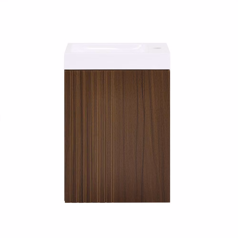 SoBuy Modern Wall-Mounted Bathroom Cabinet with Soft-Close Hinged Doors and Internal Shelves in Brown or White – 2
