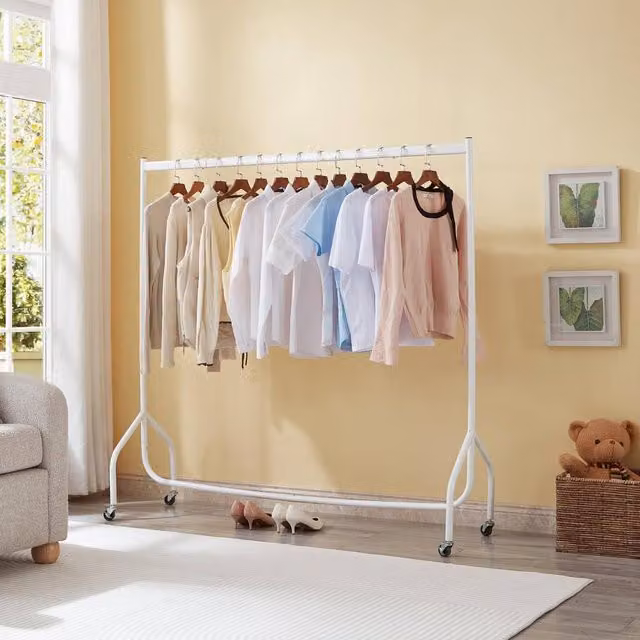 House of Home White Heavy Duty Metal Clothes Rail, H 152.4 cm