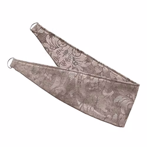 Homescapes Latte Super Luxury Velvet Jacquard Curtain Tie Backs, Pair in Beige – 2