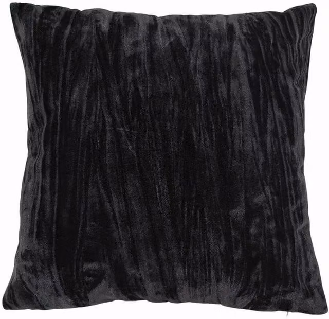 Divante Anastasia Black Velvet Square Cushion Covers, Pack of 2