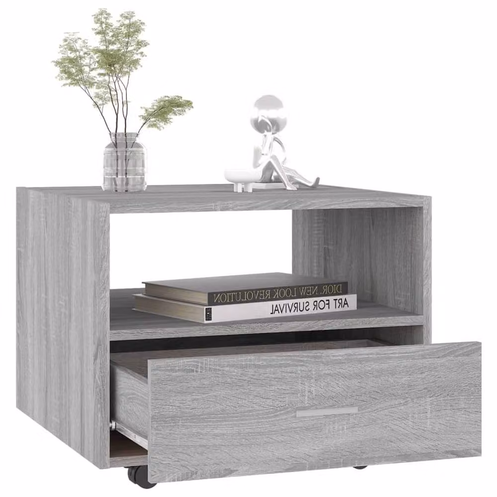Berkfield Home Grey Sonoma Coffee Table in Engineered Wood W/D/H: 55 x 55 x 40 cm – 3