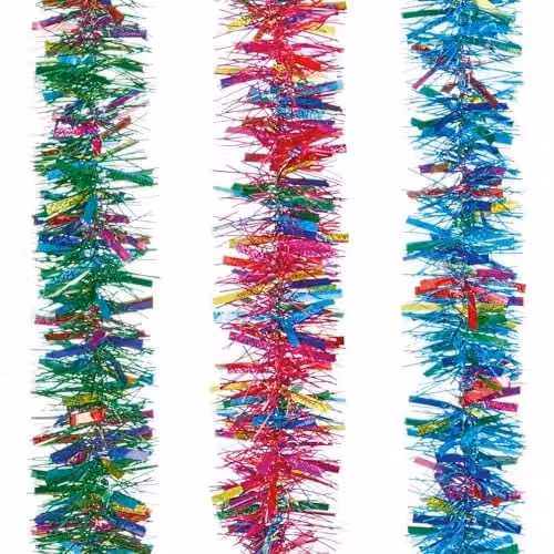 Premier 2m Christmas Tinsel Garland in Multicolour (Purple, Blue, and Green) – 1