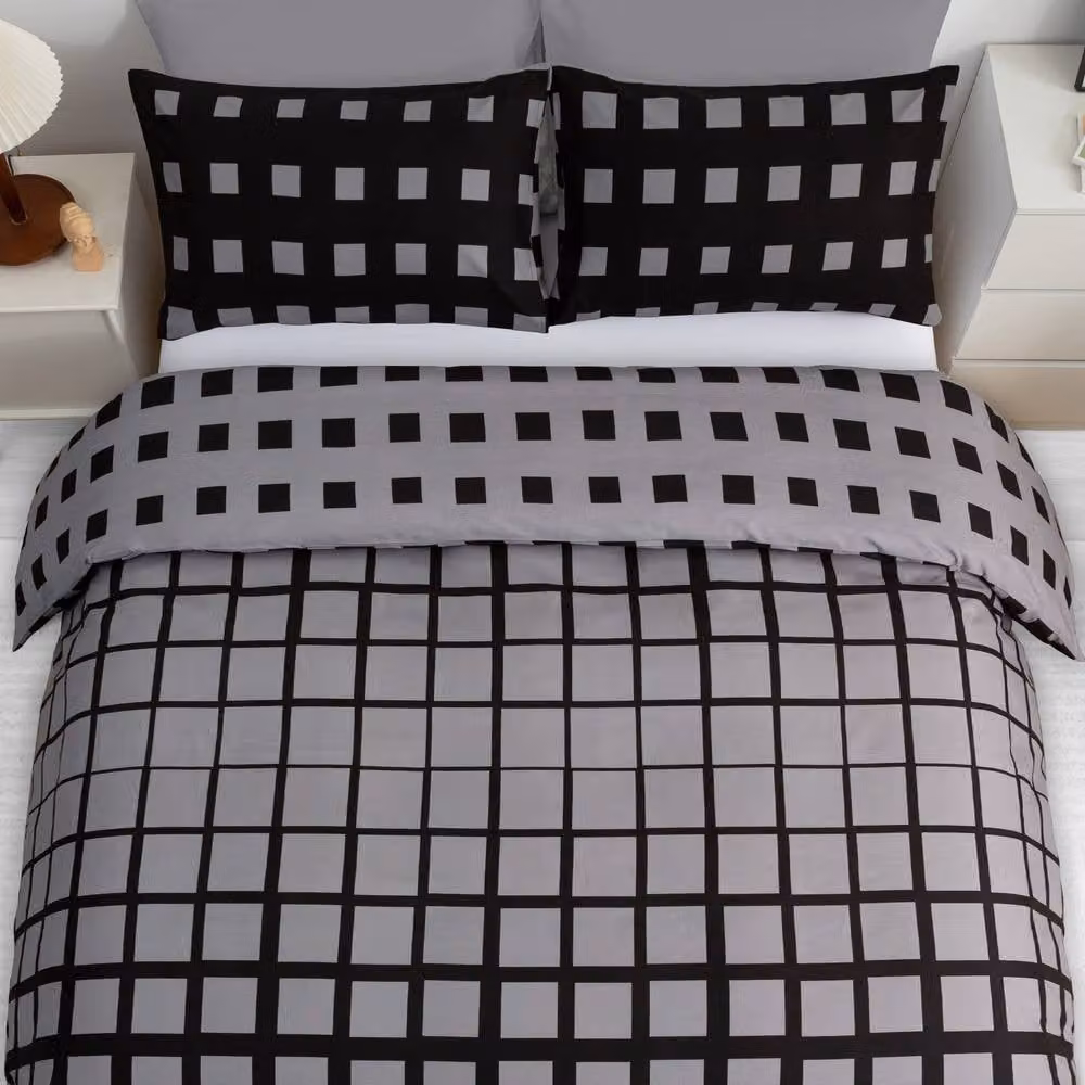 Grace Reversible Microfibre King Size Duvet Cover Set with Pillowcases, Dotted Design, Multicolour, W/D/H: 180 x 200 cm, Pillowcases: 50 x 75 cm – 12
