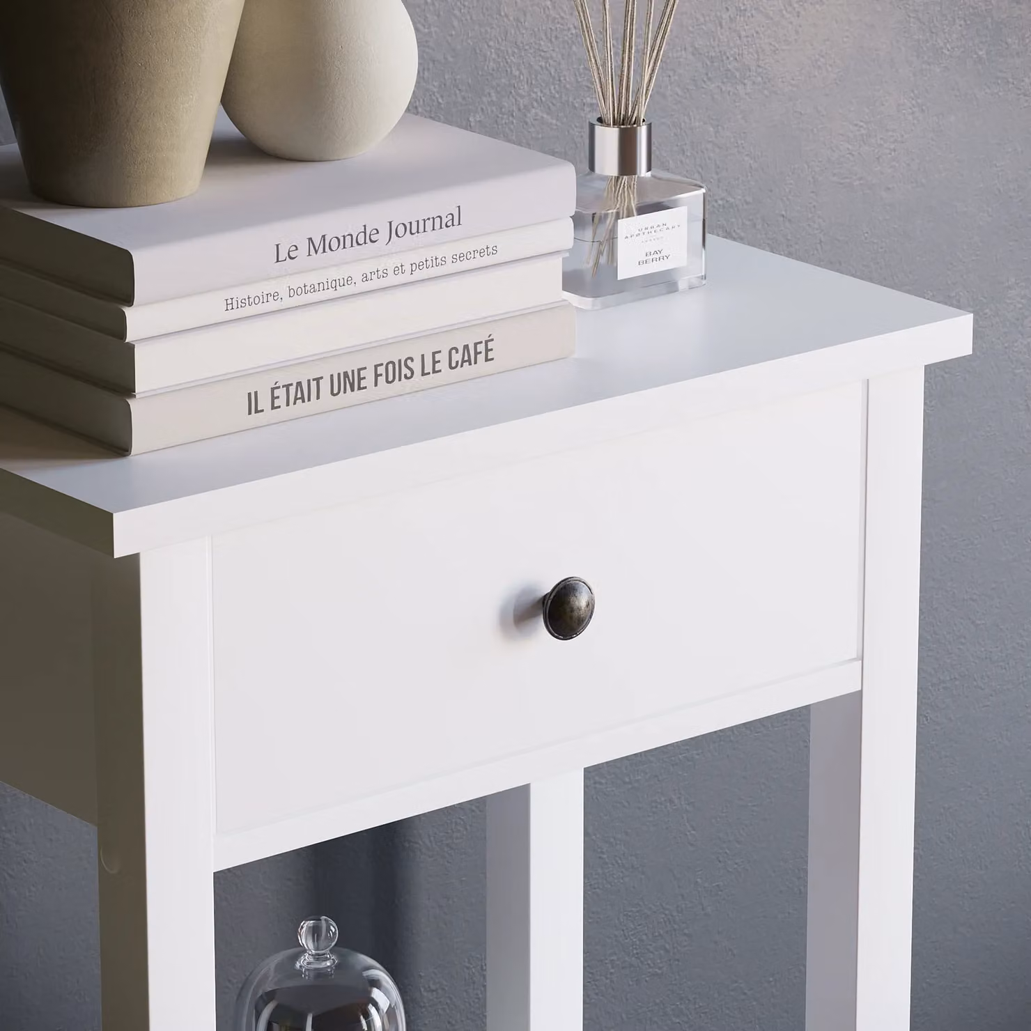Vida Designs Windsor Wooden Console Table with Drawers in White – 4