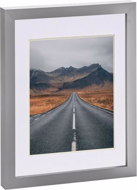 Nicola Spring Rectangular Single Tabletop Photo Frame in Grey and White with 5x7 inch Mount for 8x10 inch Photos