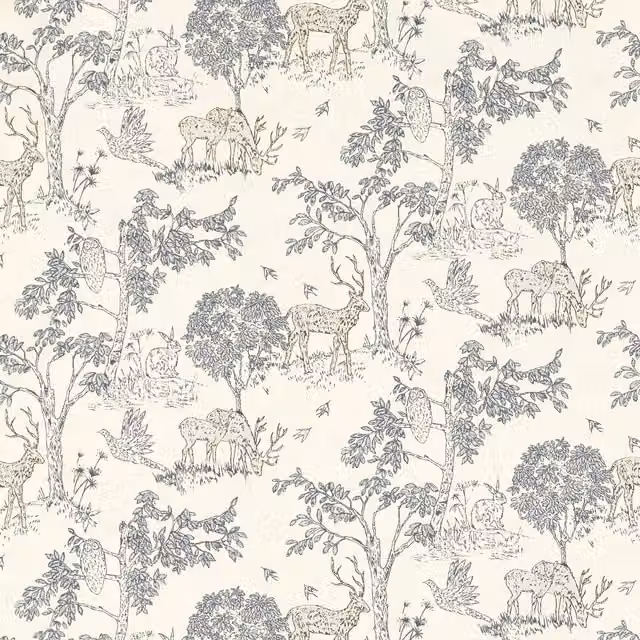 Clarke & Clarke Rivington Fabric in Grey