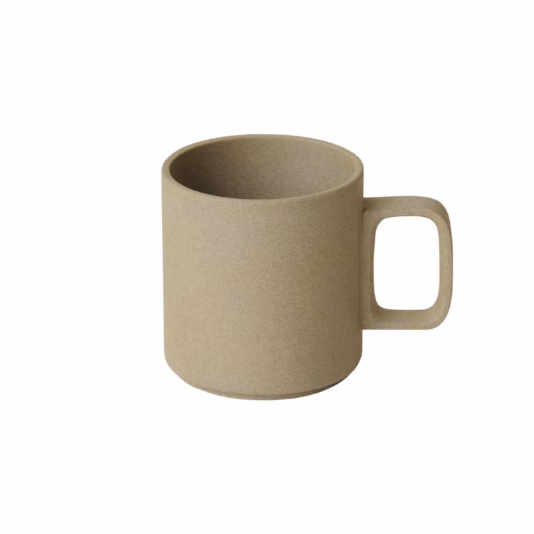 Hasami Porcelain Unglazed Medium Mug in Beige