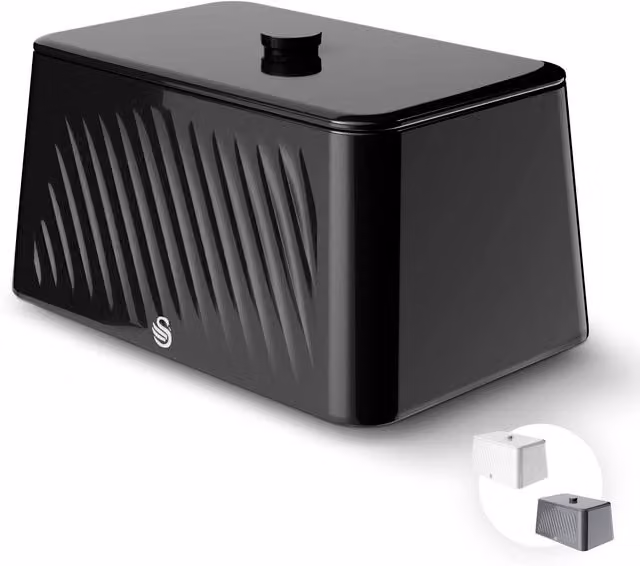 Swan Bread Bin Black