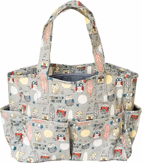 Korbond Craft Bag Nightly Forest in Grey with Handles