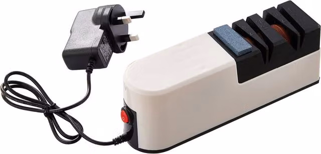 Livingandhome Electric Knife Sharpener in White and Black