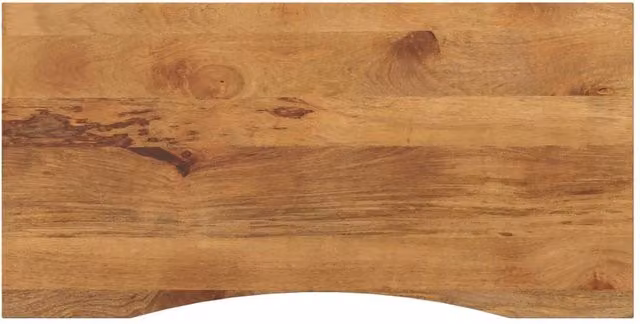 Berkfield Home Solid Wood Mango Desk Top with Curved Edges, Brown, W: 140 cm, D: 60 cm, H: 2.5 cm