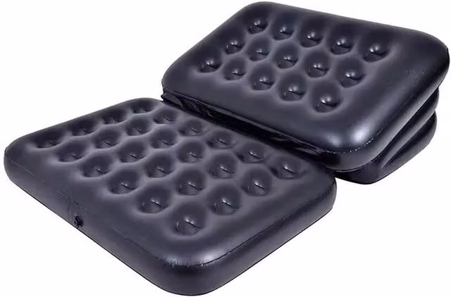FLAVORA 5 in 1 Double Inflatable Sofa Couch in Black