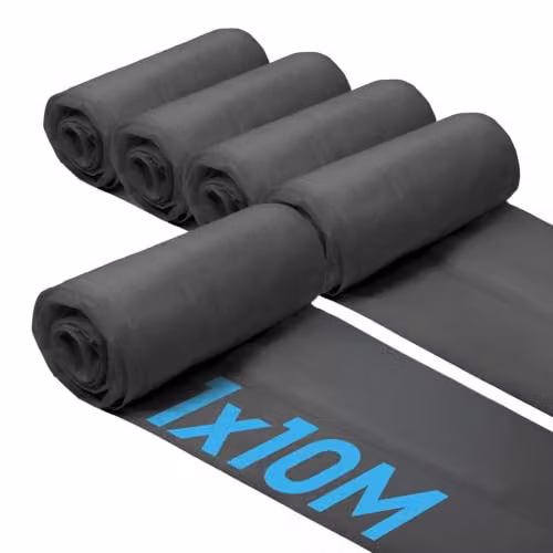 Harbour Housewares 50gsm Black Weed Control Fabric, 5 Rolls, W: 1 m, L: 10 m each