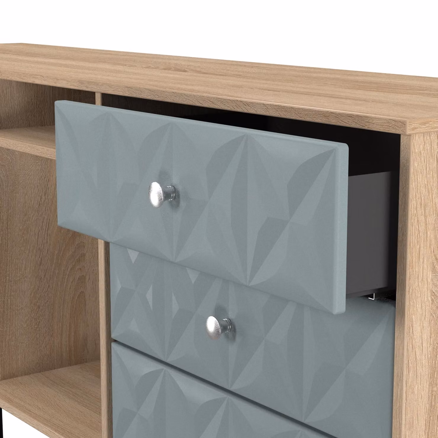 Ready Assembled 2 U Toledo 6 Drawer Sideboard in Duck Egg Blue – 3
