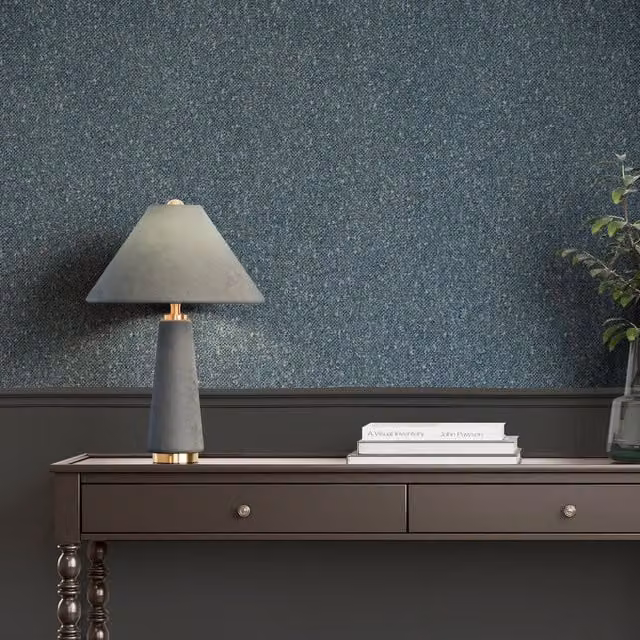 Superfresco Easy Hearthbound Texture Wallpaper in Blue Abstract Design