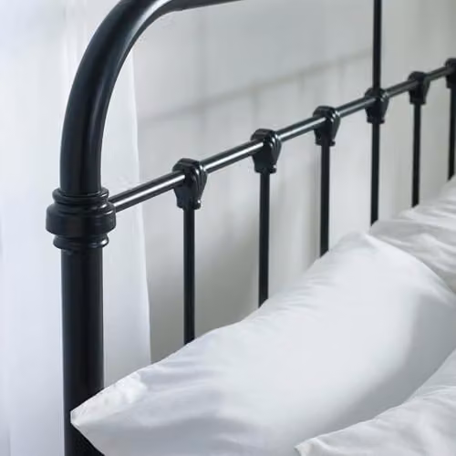 Julian Bowen Logan Black Metal Bed Frame, Small Double, W/D/H: 120 x 200 x 200.5 cm – 4