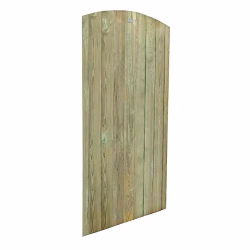 Forest Garden Heavy Duty Tongue and Groove Dome Top Gate, Brown