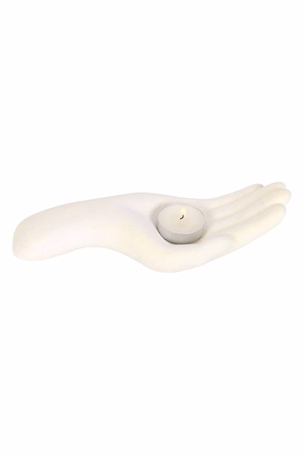 KDMD Open Hand Tealight Holder in White – 2