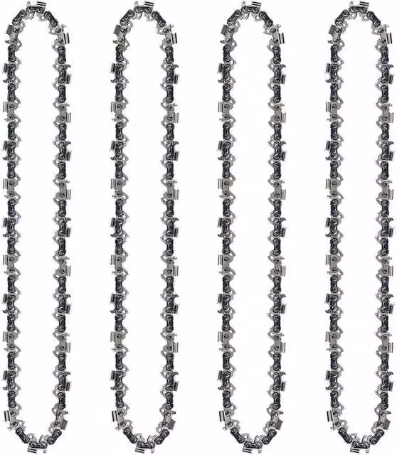 SPETLEK 16 Inch 3/8" LP Chainsaw Saw Chain Parts, 57DL, 0.050, 4 Pack, Silver