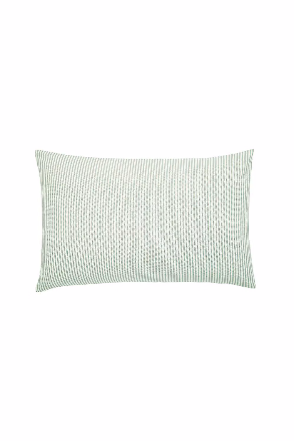 Helena Springfield Twill Stripe Duvet Cover and Pillowcase Set in Green, Super King, W: 200 cm x H: 200 cm – 2