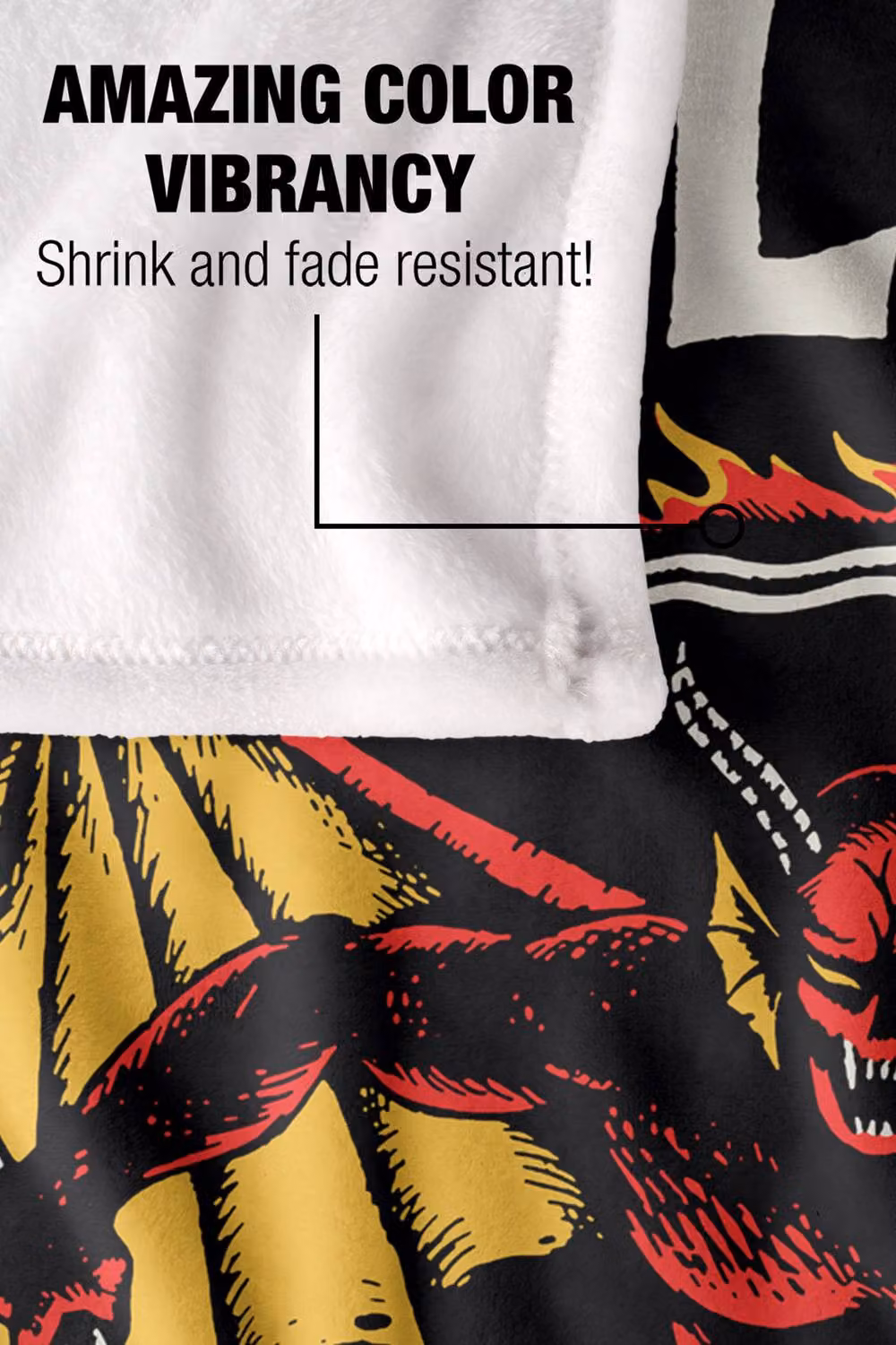 Stranger Things Hawkins Hellfire Super Soft Throw Blanket, Multicolour, W: 152 cm, D: 127 cm – 4