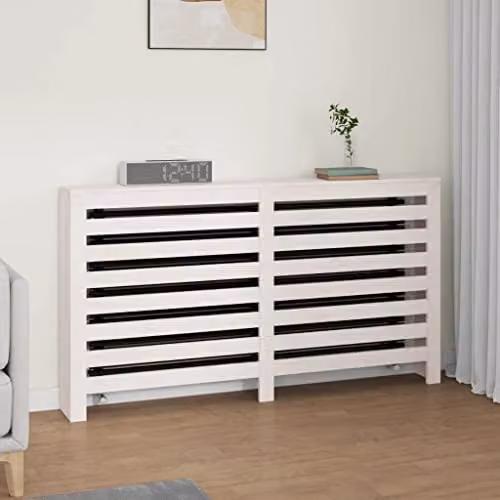 vidaXL Radiator Cover in White Solid Pine Wood, W/D/H: 153 x 19 x 84 cm – 2