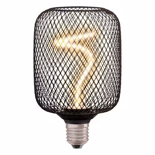 Osram Decor LED Spiral Filament Square Lamp Bulb, Black and Gold, 14W, Warm White, Dimmable, E27 – 2