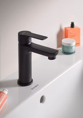 Duravit D-Code Medium Basin Mixer Tap with Pop-Up Waste, Matt Black – 2
