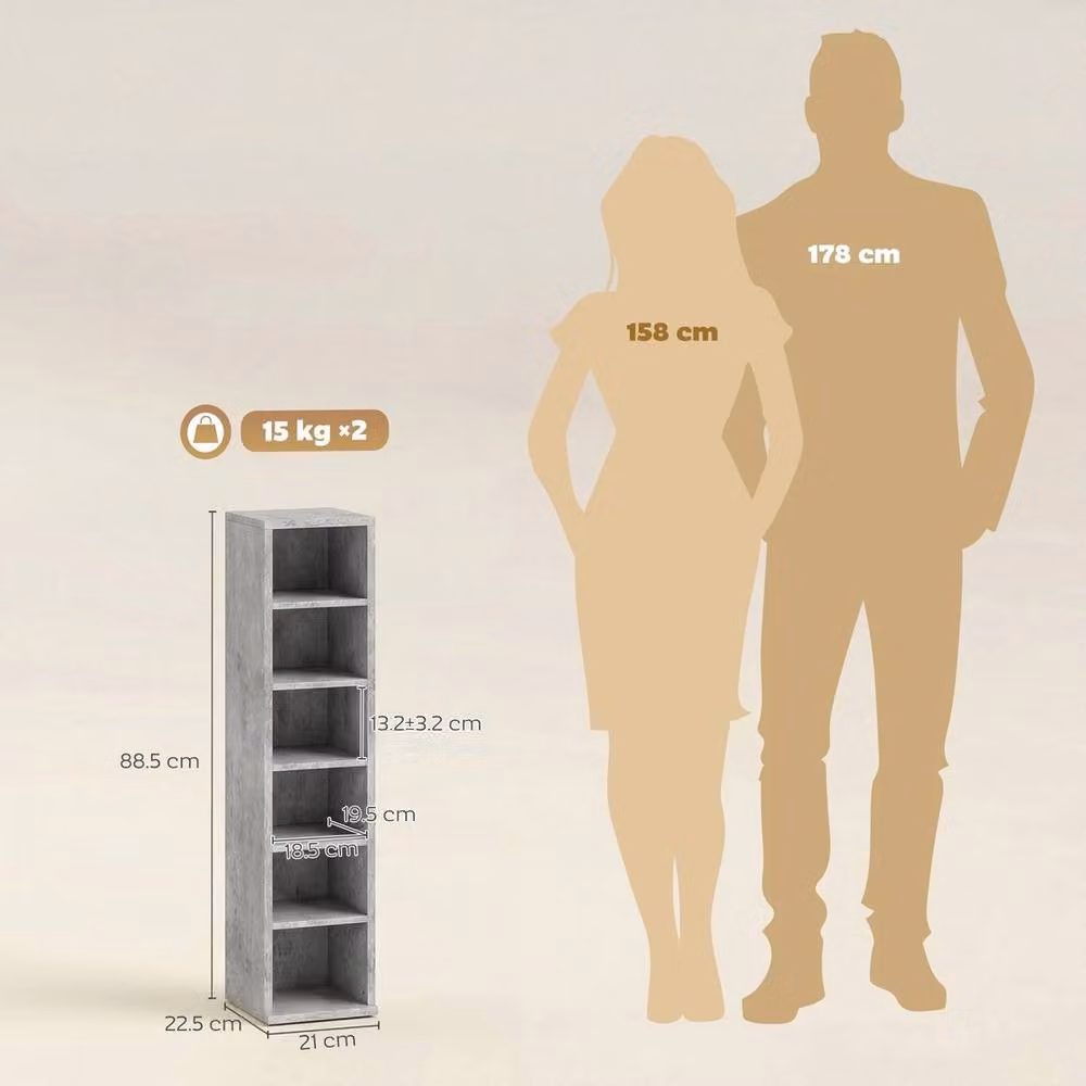 EONLION Set of 2 Grey CD and DVD Storage Units with Media Compartments – 2