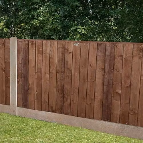 Forest Garden Brown Impregnated Wood Closeboard Fence Panels, Pack of 4, W: 182.88 cm, H: 182.88 cm, D: 91.44 cm – 2